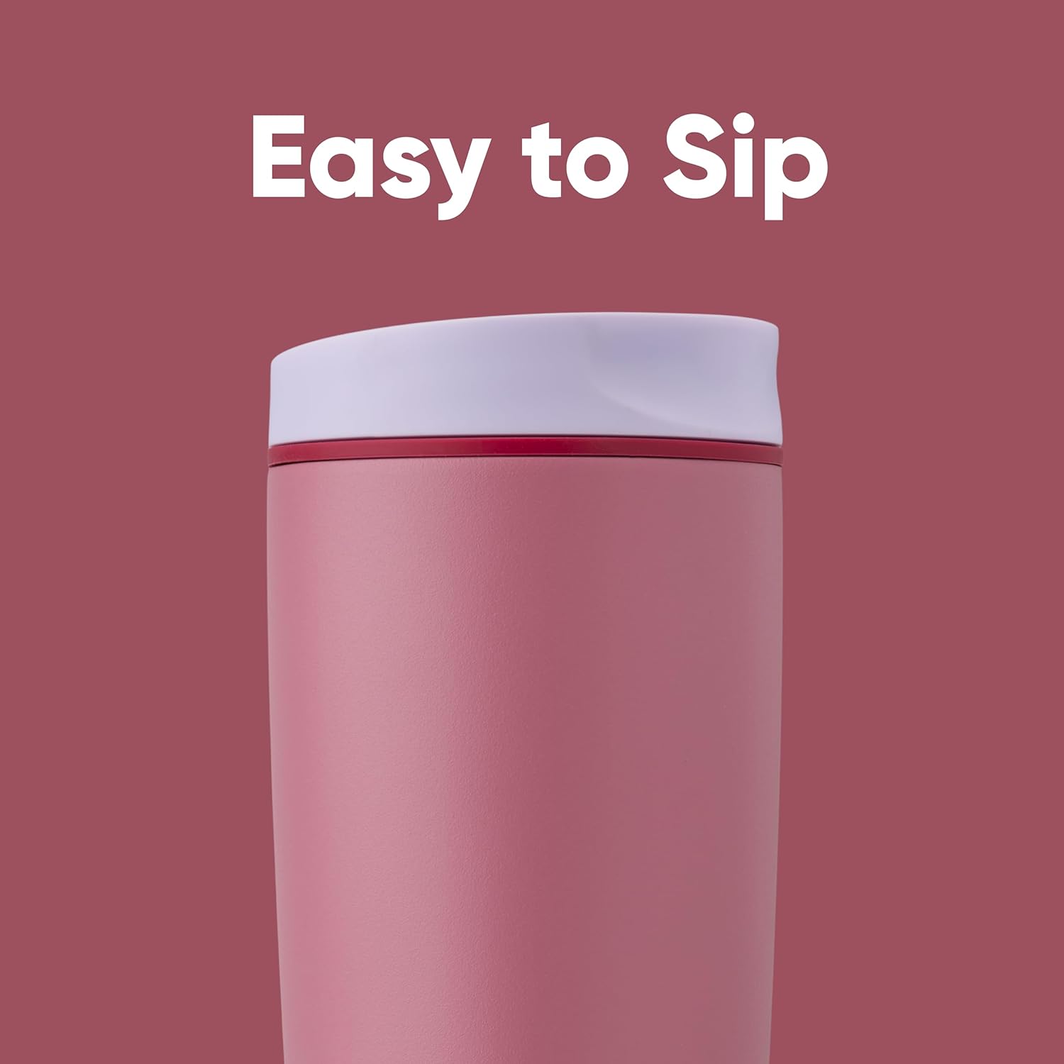 Owala SmoothSip 20 oz Insulated Stainless Steel Coffee Tumbler - Reusable Iced & Hot Coffee Mug, Purple/Pink (Crochet Queen)