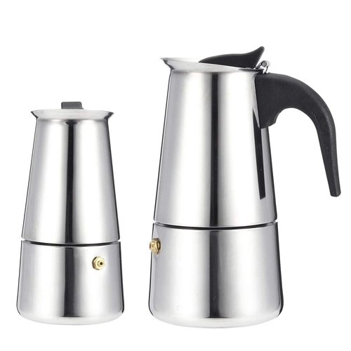 MINGBWUTANG 200/450ml Portable Espresso Coffee Maker Moka Pot Stainless Steel with Electric stove Filter Percolator Coffee Brewer Kettle Pot (450ml)