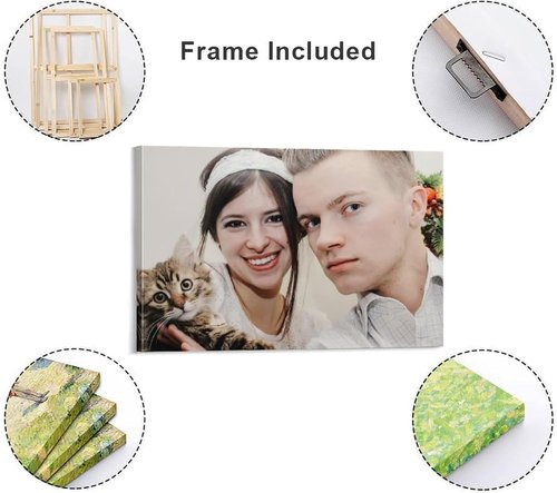 DIYKST Custom Canvas Prints - Personalized Photo Wall Art for Couples | Sizes 8x12 to 24x36