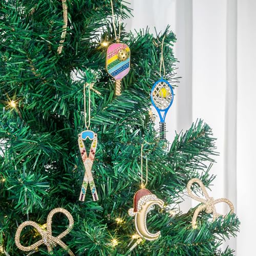 Personalized Initial Christmas Ornament with Red Hat Hanging Letter Decor