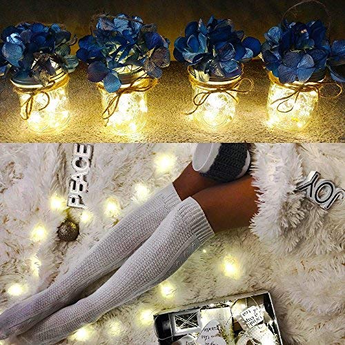 Warm White LED Fairy String Lights - 6 Pack Battery Powered Copper Wire (3.3ft)