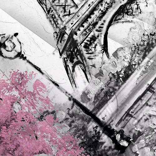 Pink Eiffel Tower Comforter Set Queen Size - French Style Bedding