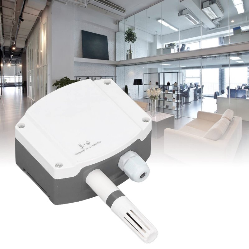 Temperature and Humidity Transmitter, 4-20mA DC 10-30V High Accuracy Analog Temperature Humidity Transmitter Sensor IP65 Wall Mounted Humidity Sensor for Industrial, Agricultural, Greenhouse