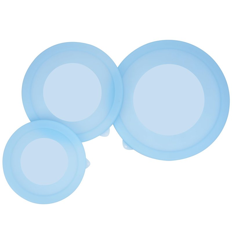 PUREKRA 3 Pack Silicone Replacement Lids for OXO 1.5-Quart, 3-Quart & 5-Quart Good Grips Stainless-Steel Mixing Bowls, See-Through Silicone Lids, Dishwasher & Microwave Safe (Bowls Are Not Included)