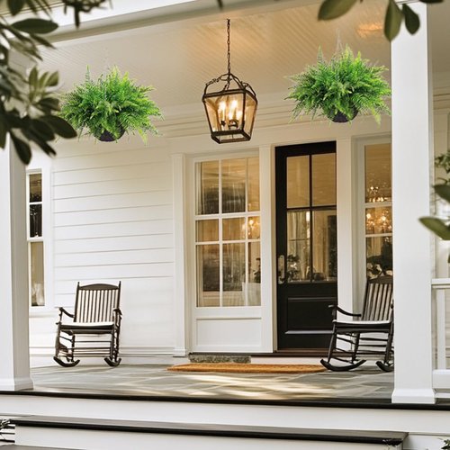 QIANYUN 1PCS Fake Hanging Plant- Boston Ferns UV Resistant Plastic Plants for Bedroom Living Room Garden Decor- Including Hanging Planters (Persian-Green)