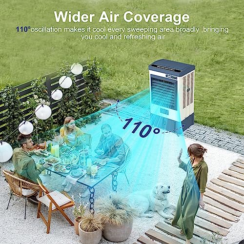 Portable 41" Evaporative Air Cooler with 4800 CFM & 10.6 Gallon Tank