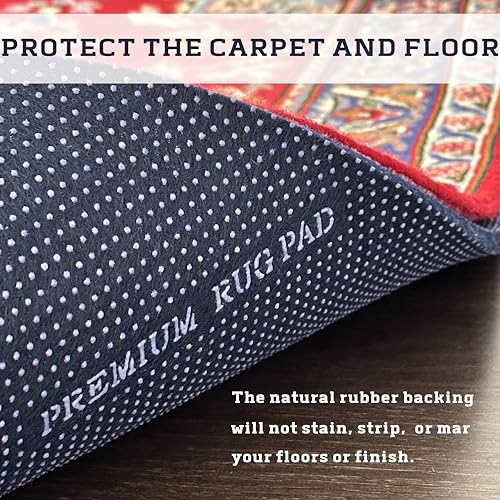 Non-Slip Area Rug Pad, 5'x7' Premium Felt and Rubber Cushioned Mat