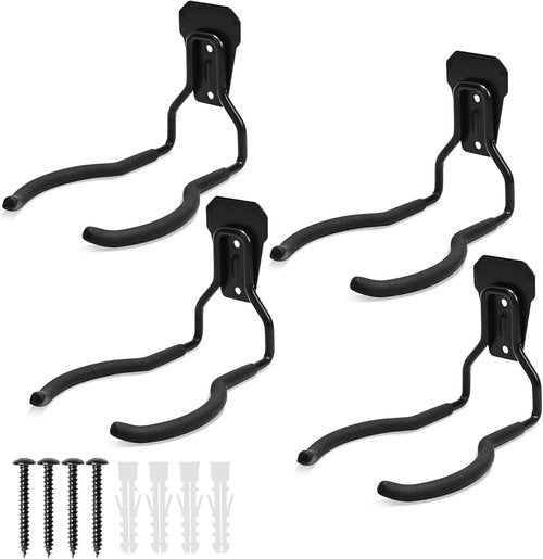 Garden Power Tool Hanger - 4Pcs Steel Wall Mount Trimmer Holder | Garage Storage Hook for Lawn Equipment