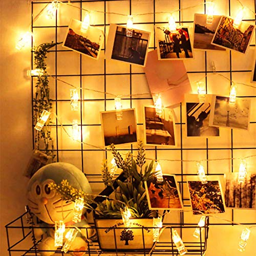 Dopheuor LED Photo Clip String Lights Battery Operated Fairy Lights