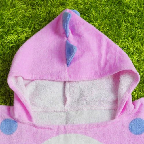 Kreomitxt Children Bath Towel Robe Kids Hooded Beach Swimming Poncho Dinosaur Pattern for Kids 0-8 Years