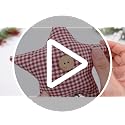 Rustic Christmas Tree Topper Star - Farmhouse Gingham Style, 8.5 Inch, Variation of Rustic Plaid Star