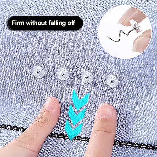 100 Pcs Bedskirt Pins - Clear Twist Upholstery Tacks for Slipcovers