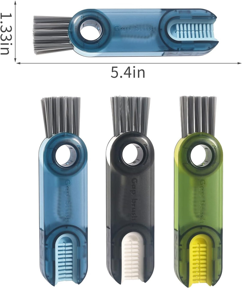 Skiennix 3-in-1 Cup Lid Gap Cleaning Brush Set - Multifunctional Silicone Bottle Cleaner | Kitchen Tool