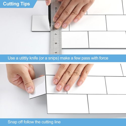 Reovatile 2026 New Upgrade Peel and Stick Backsplash Tile, Peel and Stick 11.34" X 11.57" Wall Tile for Kitchen, Bathroom, Fireplace, Laundry (Polished Marble White, 20 Packs)