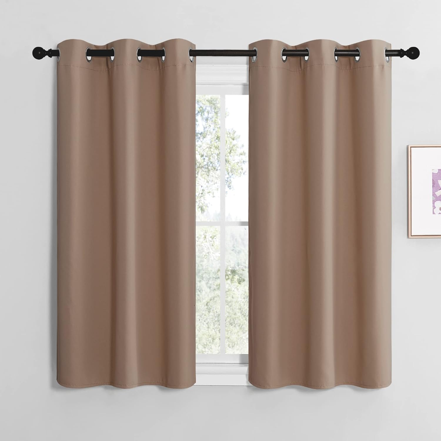 NICETOWN Blackout Curtains - Thermal Insulated Grommet Drapes for Kitchen or Bedroom | Set of 2, 42x48 Inch