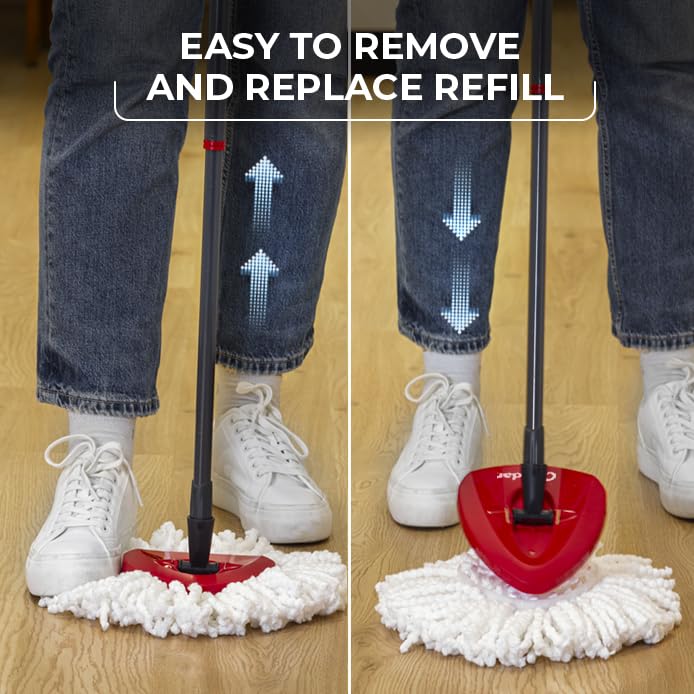 Microfiber Spin Mop Replacement Head - Machine Washable Cleaning Refill