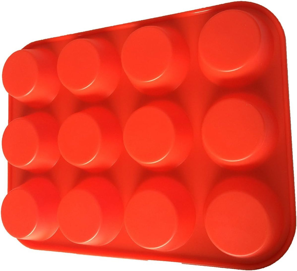 Skiennix Silicone Muffin Pan Set - 12-Cup Non-Stick Baking Mold | Dishwasher & Microwave Safe