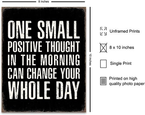 Farmhouse Style Black Office Decor - Inspirational Quotes Wall Art - Motivational Home Print