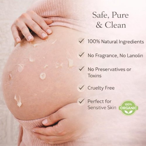 Irene Organics Organic Belly Butter - Award-Winning Stretch Mark Prevention & Treatment 4oz | Hydrating Tummy Balm