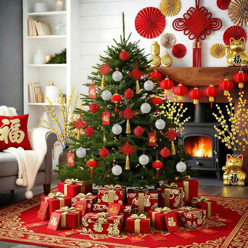 Red 12-Pack Foam Christmas Ball Ornaments with Glitter – 3.15" Hanging Xmas & New Year Decor (Variation: Red)