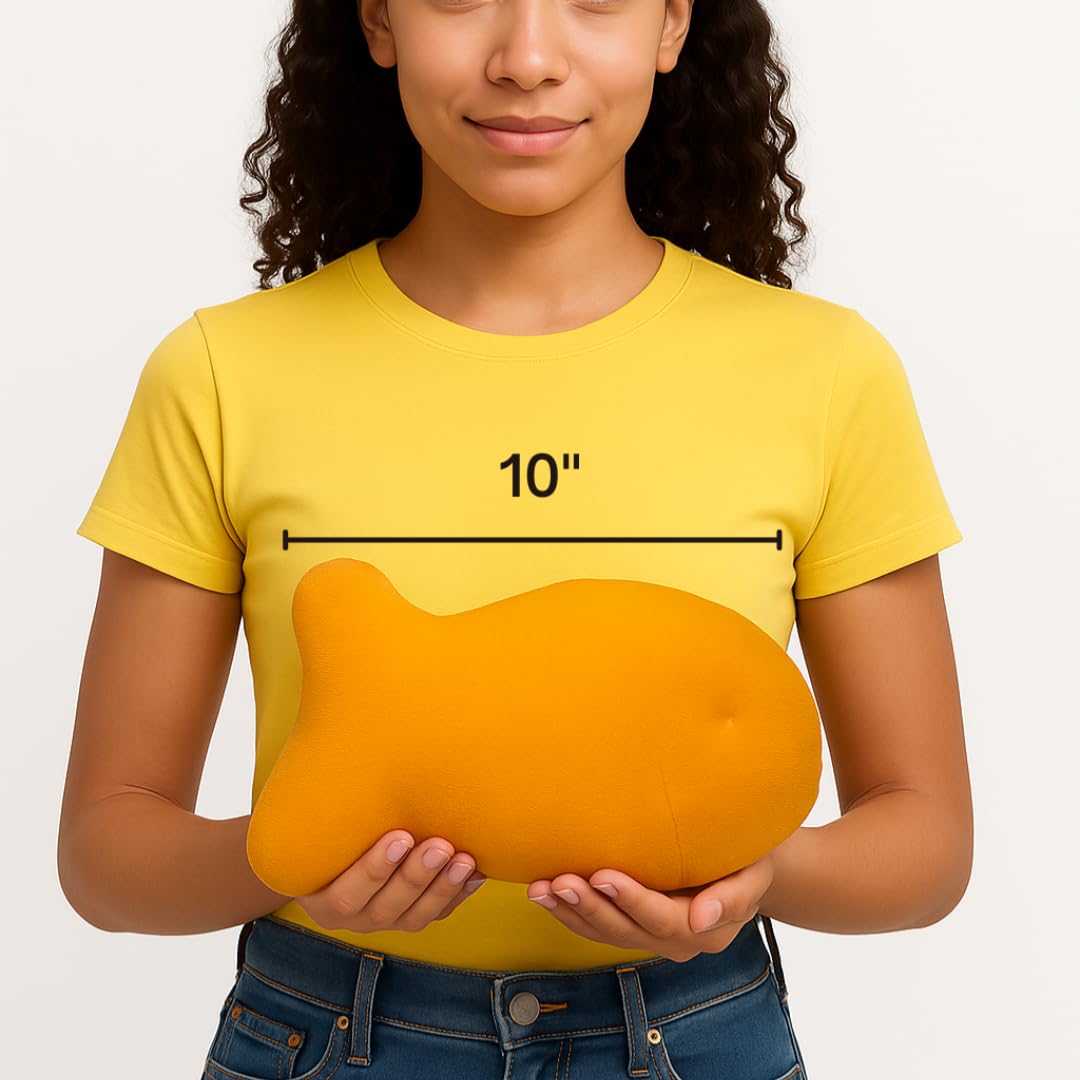 Snack Plushies Cheddar Fish Cracker Plush Toy – 10” Soft & Huggable Stuffed Animal Pillow – Cute Snack-Inspired Cuddly Gift for Kids & Adults