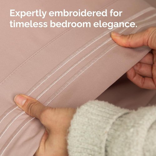 King Standard Pillow Cases - Soft Hotel Quality Covers for Comfy Bedding | 4-Piece Set in Mauve