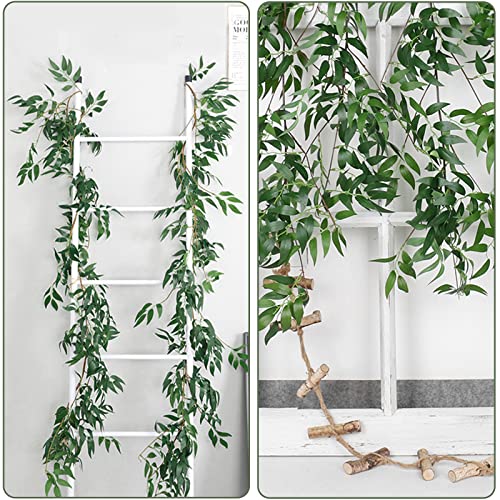Artificial Willow Leaves Vine 2-Pack 5.9Ft Hanging Silk Greenery Garland