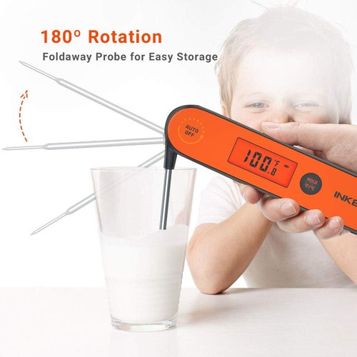 Inkbird Instant Read Meat Thermometer - Waterproof Digital Food Thermometer with Calibration & Backlight | Perfect for Cooking, Grilling, and Smoking