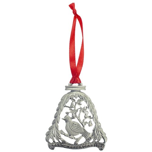 12 Days of Christmas Ornament Set, Set of 12 Metal Ornaments, 3 1/8-Inches, by Abbey & CA Gift