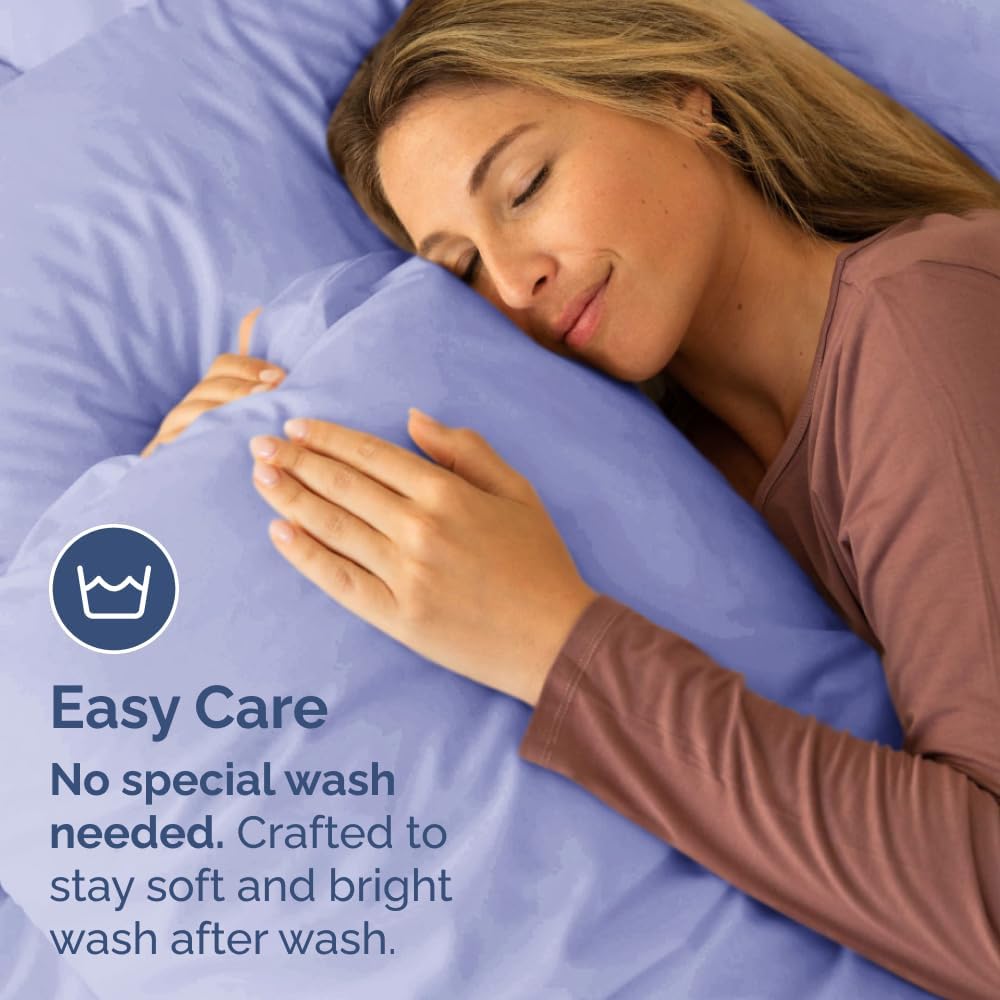 Skiennix Standard Pillow Cases Set of 4 - Ultra Soft Hotel Quality Covers - Machine Washable Lavender