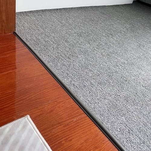 10ft Carpet Transition Strip - Gray Waterproof Self-Adhesive Edge Trim for Rugs & Floor Edges
