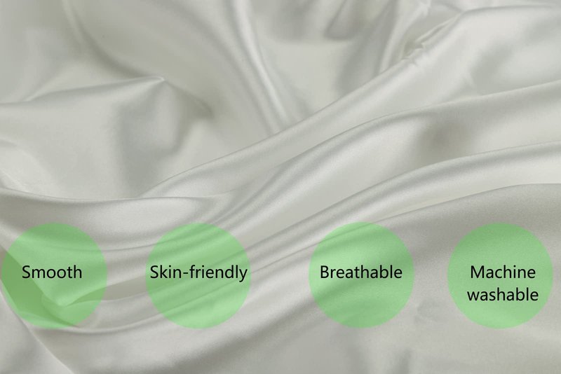 Satin Bassinet Sheet 2 Pack Ultra Soft Silk Compatible with Mika Micky Bedside Sleeper Fits Perfectly on 19 x 32 Inch Bed Side Sleeper Mattress Pad Protect for Baby Hair and Skin Grey White