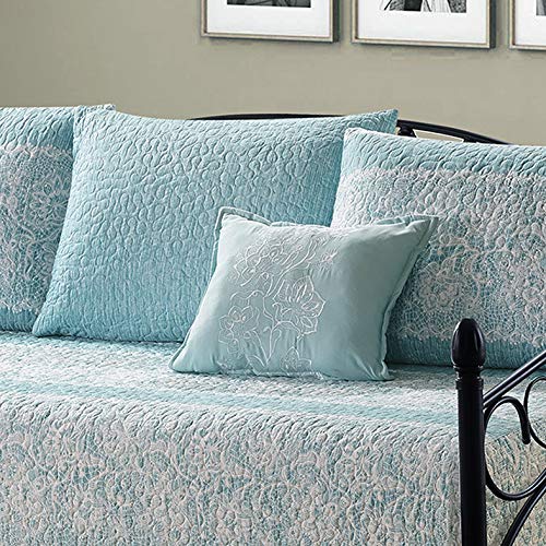 Quilted Microfiber Daybed Cover Set with Shams & Pillow, Teal