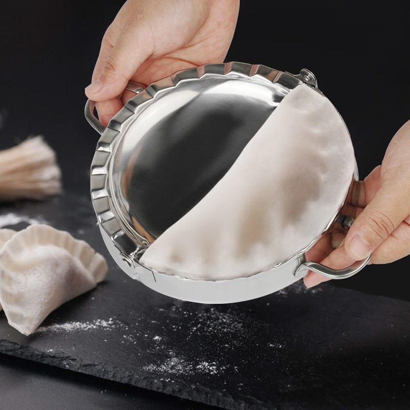 PAMISO Large Empanada Maker, 6.4 inch Stainless Steel Empanada Press, Meat Pocket Pie