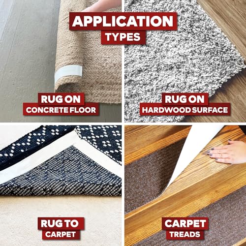 Double Sided Carpet Tape for Area Rugs - Heavy Duty Residue-Free 2" x 20 Yds