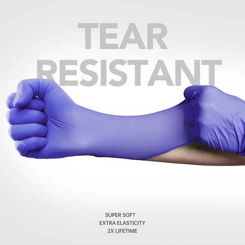 Medguy Medical Nitrile Exam Gloves - Powder-Free, Latex-Free, Food-Safe | Blue-Violet, 100 Pcs