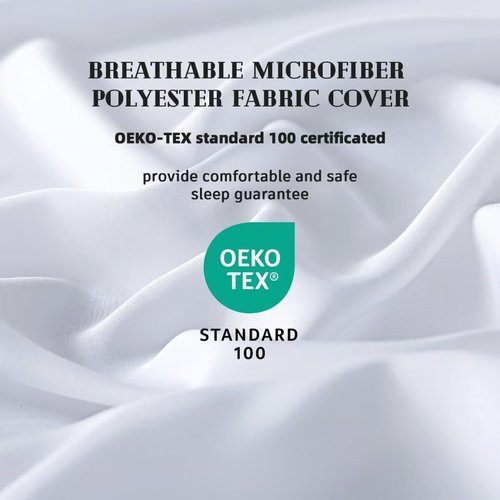 DOWNCOOL Queen Size Comforter - Lightweight All-Season Duvet Insert | White Down Alternative Quilt (88x92 Inches)