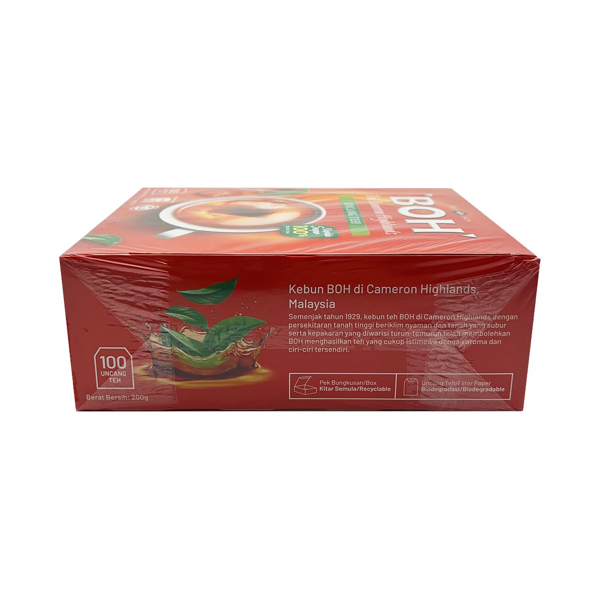 BOH Tea Malaysia Classic Cameron Highlands Tea (100 Teabags) Halal Teatime Instant Drinks 200g (7.05 oz)