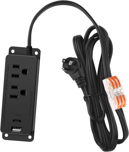 Gun Safe Power Outlet Kit - Electrical Outlet with USB-C Port for Dehumidifiers & Lights | 6FT