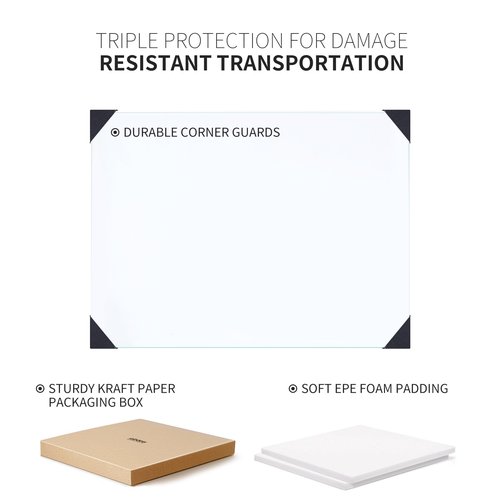 Tempered Glass cutting Board 12x16- Durable Shatterproof, Heat-resistant, Scratch-proof - Dishwasher Safe (16x12 inches)