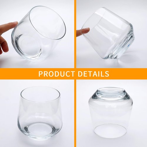 Cadamada Wine Glasses Set of 12, 13 oz Heavy Base Glasses Drinking Glasses for Scotch, Cocktail, Whiskey and Juice, Dishwasher Safe Glassware, Gifts for Friend,Ideal Glassware for Special Moments