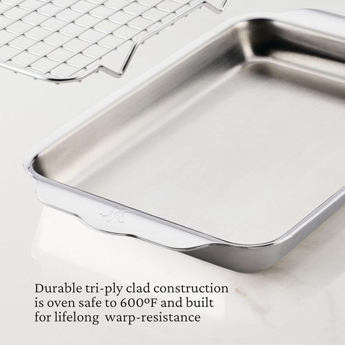 Hestan OvenBond Provisions - Mini-Eighth Sheet Pan & Rack Set | Tri-Ply Stainless Steel (6 x 9")