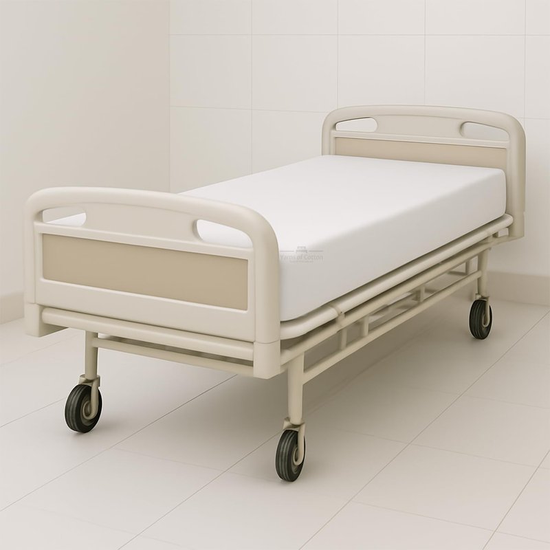 6 Pack Twin Size Hospital Flat Sheets - Soft Microfiber Hospital Flat Sheets - Hospital Bed Sheets (White, 66" x 104")