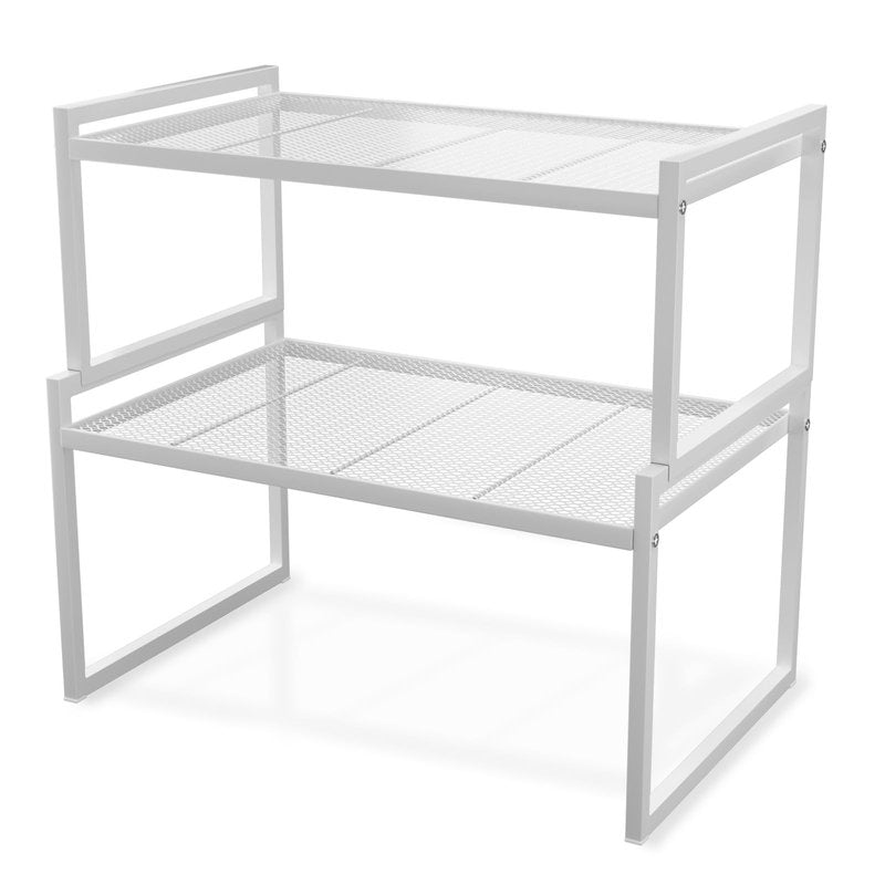 BlisXybion Set of 2 Cabinet Organizers 16.1''W 44 LBS Load Capacity Heavy Duty Kitchen Pantry Shelves Counter Countertop Storage Racks