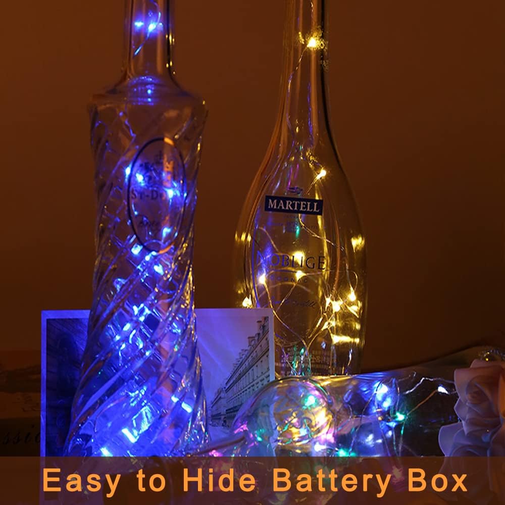 Ostwiki Fairy Lights - Battery Operated 20 LED String Lights | 7ft Twinkle Mini Lights for DIY Crafts & Decor