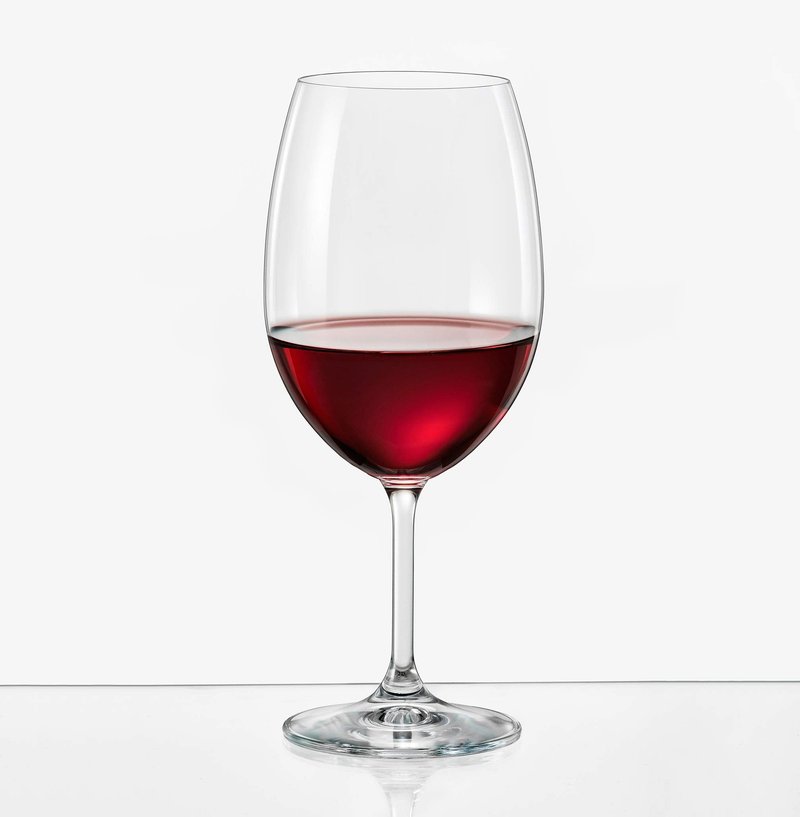 Barski Wine Glass, Water, Goblet Glasses, Clear, Crystal, Set of 6, Stemmed Glass, Made in Europe, 24 oz.