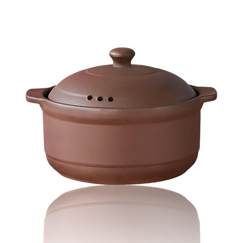 Natural Terracotta Casserole with Lids Clay Pots for Cooking, Unglazed Earthenware Rice Pots (UpgradeT3-2.64QT)