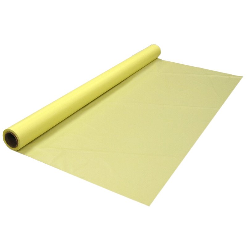 Party Essentials 4010 Heavy Duty Banquet Roll Plastic Tablecover, 100' Length x 40" Width, Yellow (Case of 4)