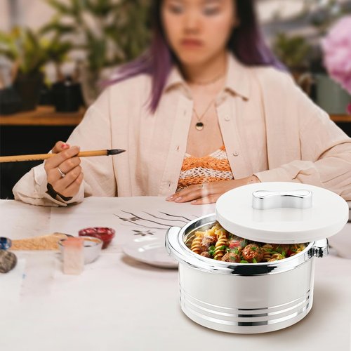 Pinnacle Insulated Casserole Dish with Lid 3 pc Set 3.7/2.6/1.5 qt. Hot Pot Food Warmer/Cooler –Thermal Soup/Salad Serving Bowl- Stainless Steel Hot Food Container–Best Gift Set for Moms –Holidays