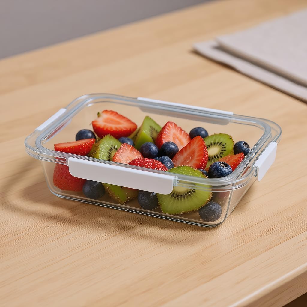 Regine Switzerland 9x13-Inch Deep Glass Bakeware Dish - Airtight Lid for Baking & Meal Prep
